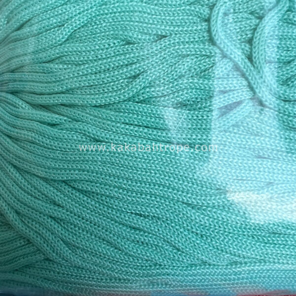 เชือกร่มถักกระเป๋าตราหงส์ สีเขียวมิ้น สีพื้น