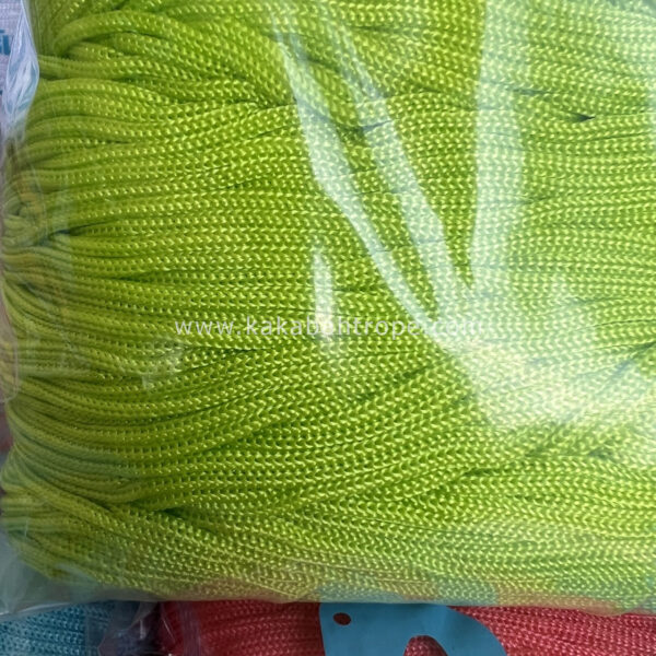 เชือกร่มถักกระเป๋าตราหงส์ สีเขียวนกแก้ว สีพื้น