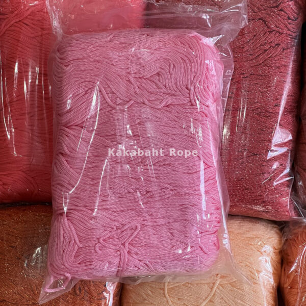 เชือกร่มถักกระเป๋าตราหงส์ สีชมพู