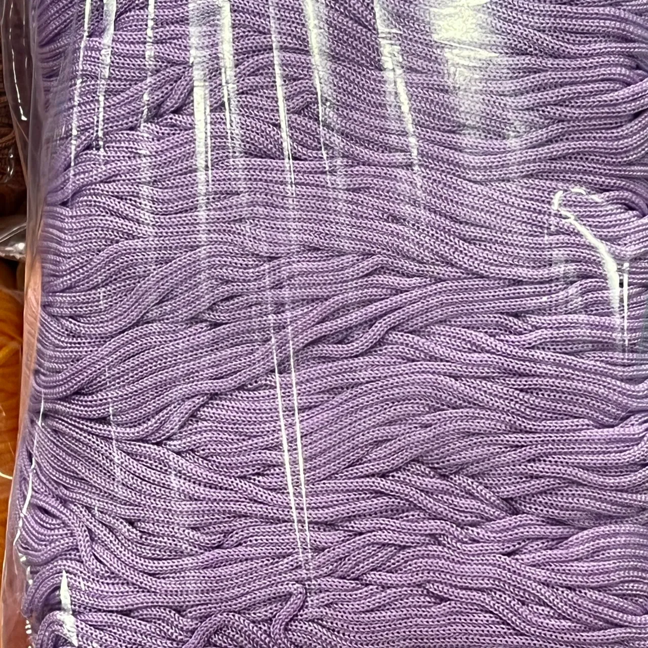 เชือกร่มถักกระเป๋า ไหมถักโครเชต์ ตราหงส์ สีม่วงซูกัส