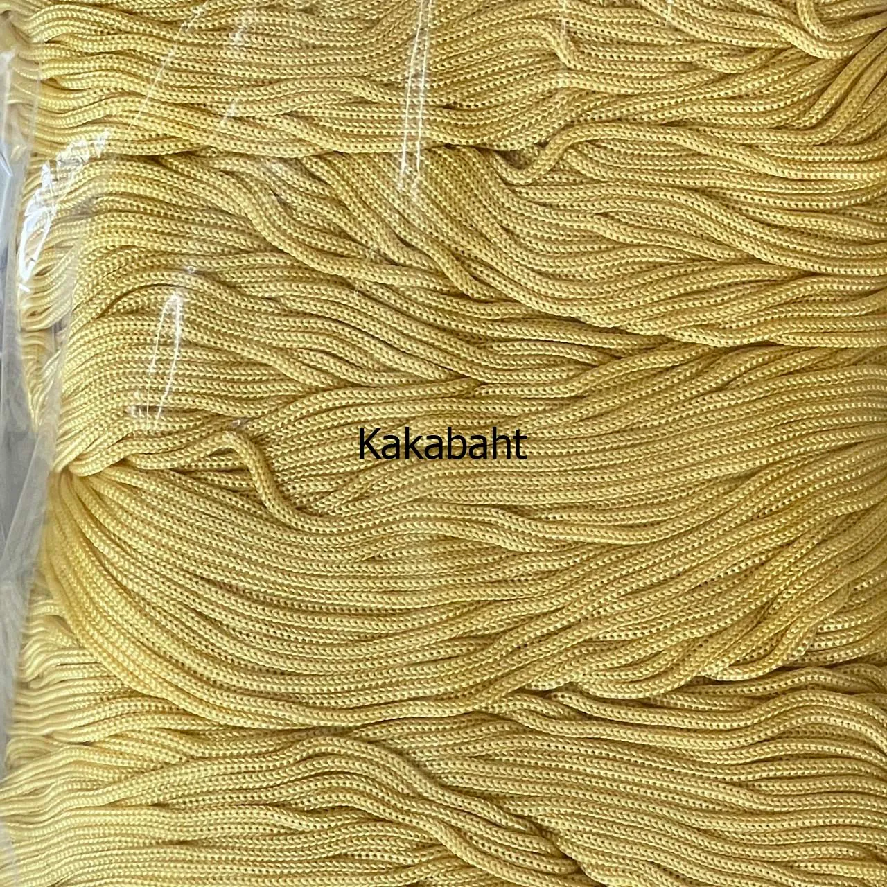 เชือกร่มถักกระเป๋า ไหมถักโครเชต์ ตราหงส์ สีพระราชอ่อน