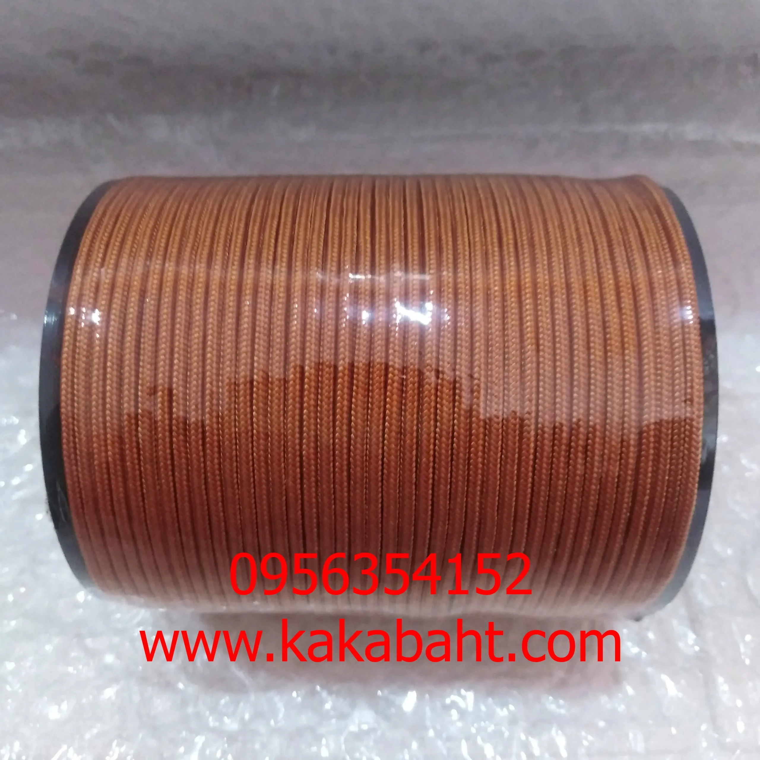 เชือกมู่ลี่ เบอร์ 2 ขนาด 2 มิลลิเมตร สีน้ำตาล