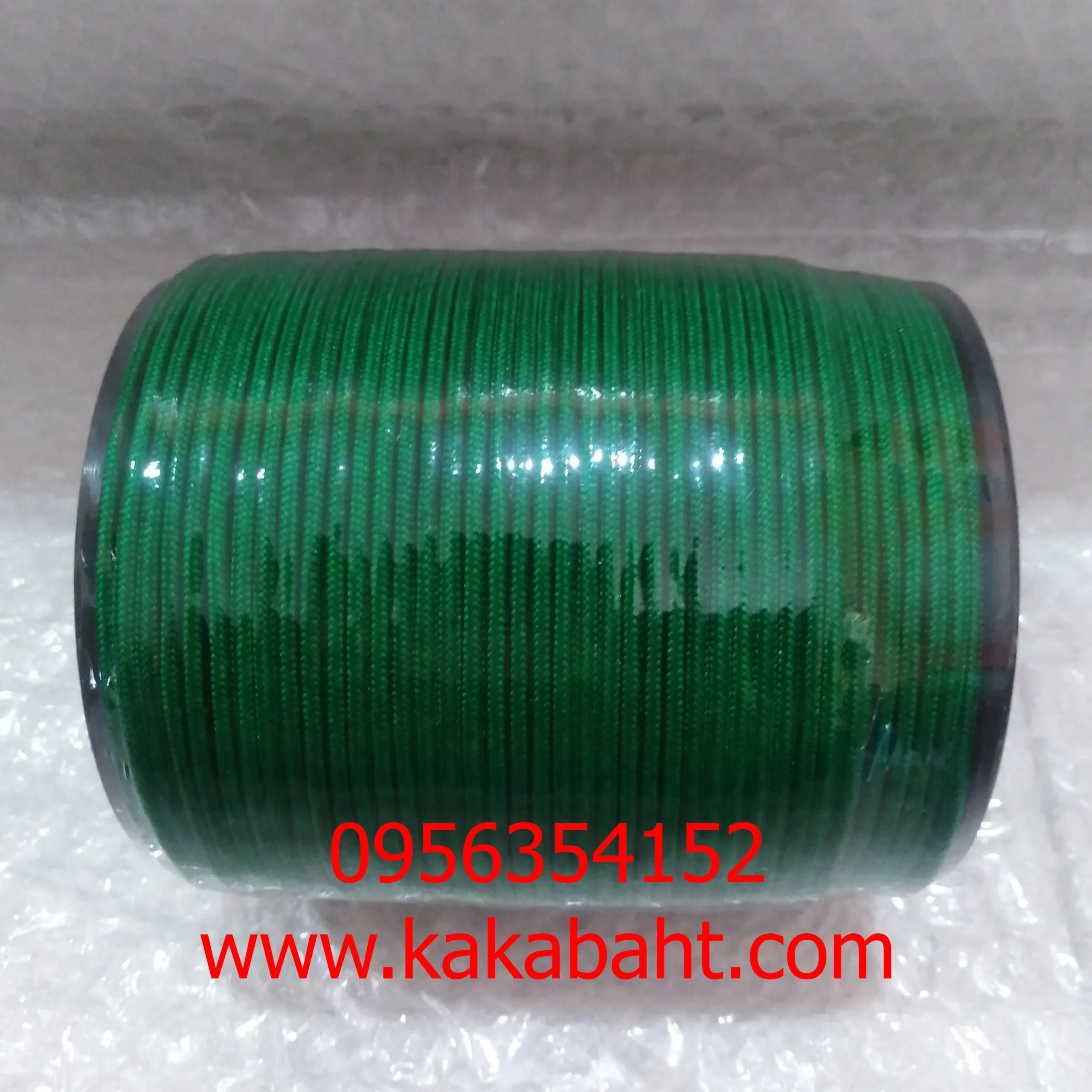 เชือกมู่ลี่ เบอร์ 2 ขนาด 2 มิลลิเมตร สีเขียว