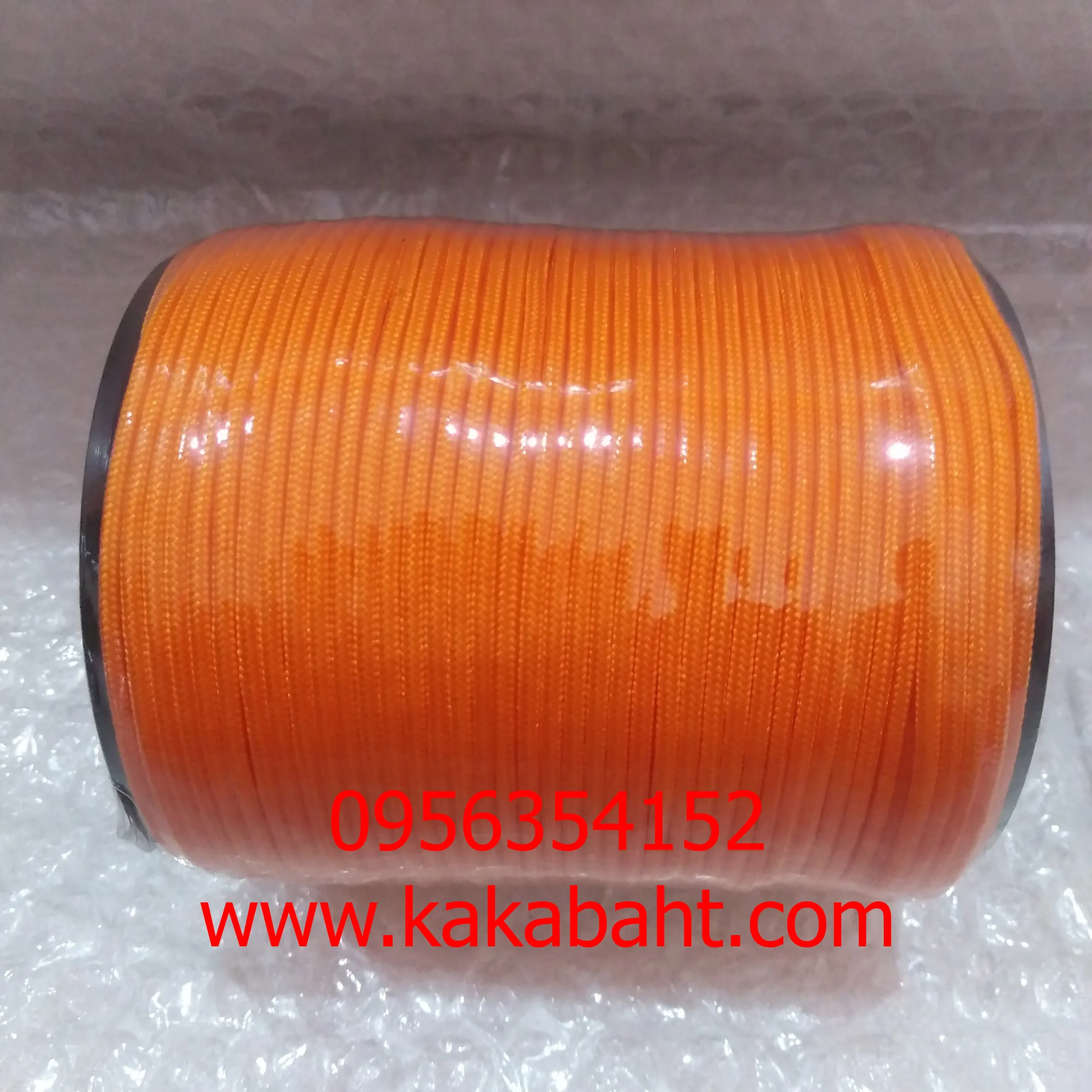 เชือกมู่ลี่ เบอร์ 2 ขนาด 2 มิลลิเมตร สีส้ม