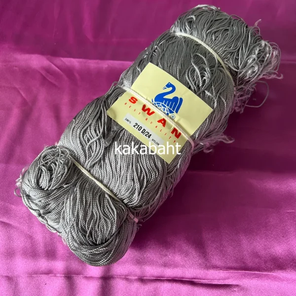 เชือกเอ็นนิ่มตราหงส์ 210 D/24 สีเทา