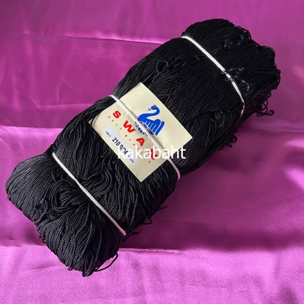 เชือกเอ็นนิ่มตราหงส์ 210 D/24 สีดำ