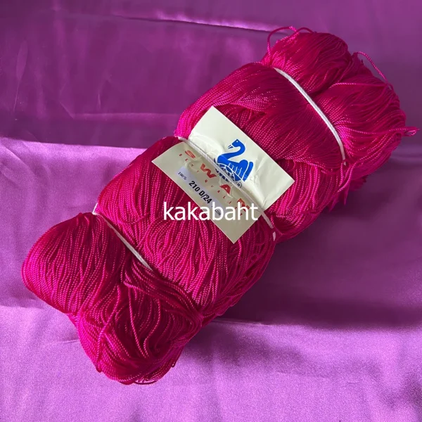 เชือกเอ็นนิ่มตราหงส์ 210 D/24 สีแดงสด